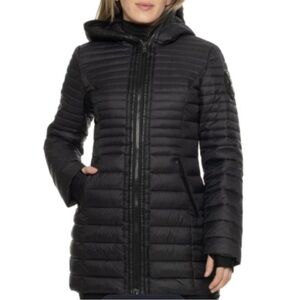 Pair Lyvien Packable Black Hooded Puffer Jacket M